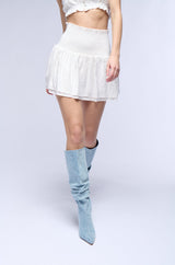 THE KYLIE SMOCKED MINI SKIRT