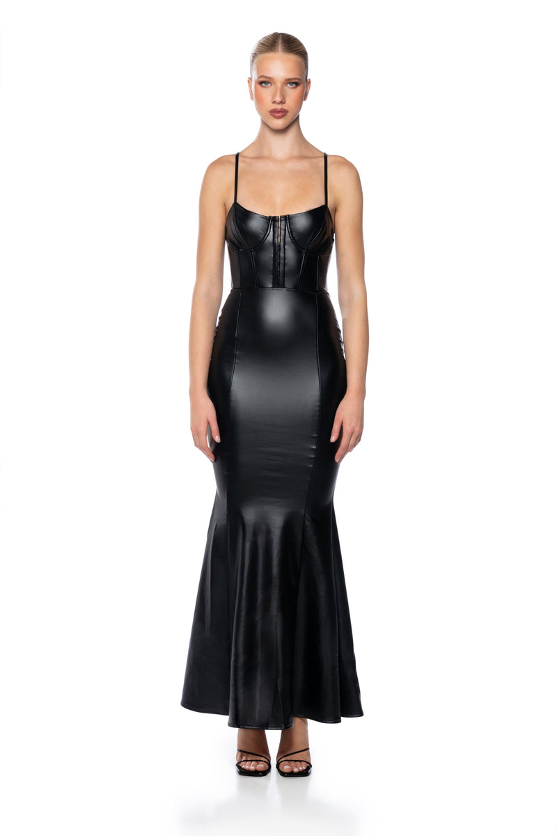 THE MAIN CHARACTER PU MAXI DRESS