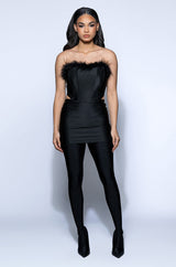 MONIQUE FEATHER DETAIL CORSET