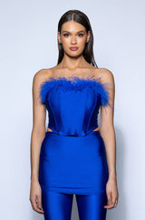 MONIQUE FEATHER DETAIL CORSET