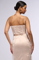 THE REAL HER SATIN CORSET TOP