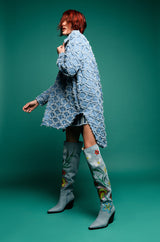 THE VIBE IS PRETTY TEXTURED DENIM OVERSIZED BUTTON DOWN DRESS