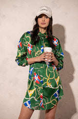 THIS WAY PLEASE BUTTON UP MINI DRESS