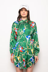 THIS WAY PLEASE BUTTON UP MINI DRESS
