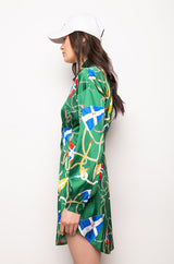 THIS WAY PLEASE BUTTON UP MINI DRESS
