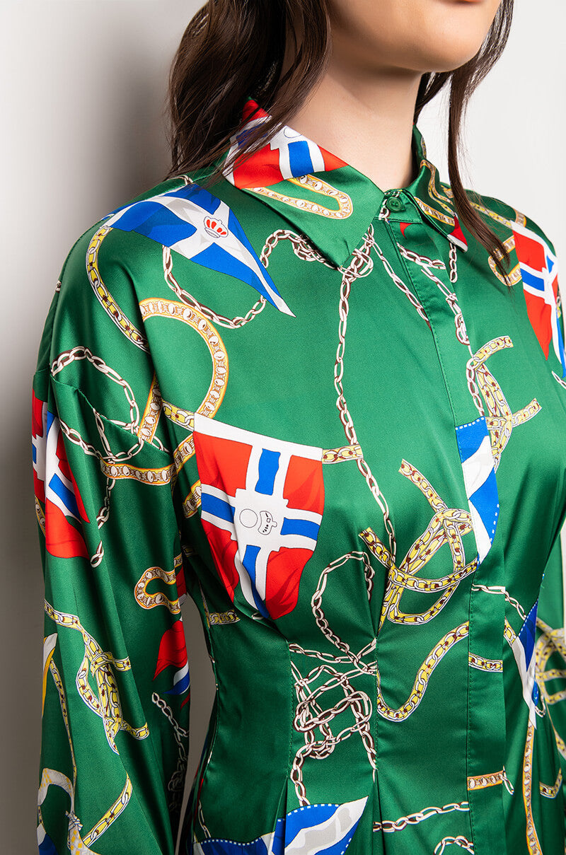 THIS WAY PLEASE BUTTON UP MINI DRESS