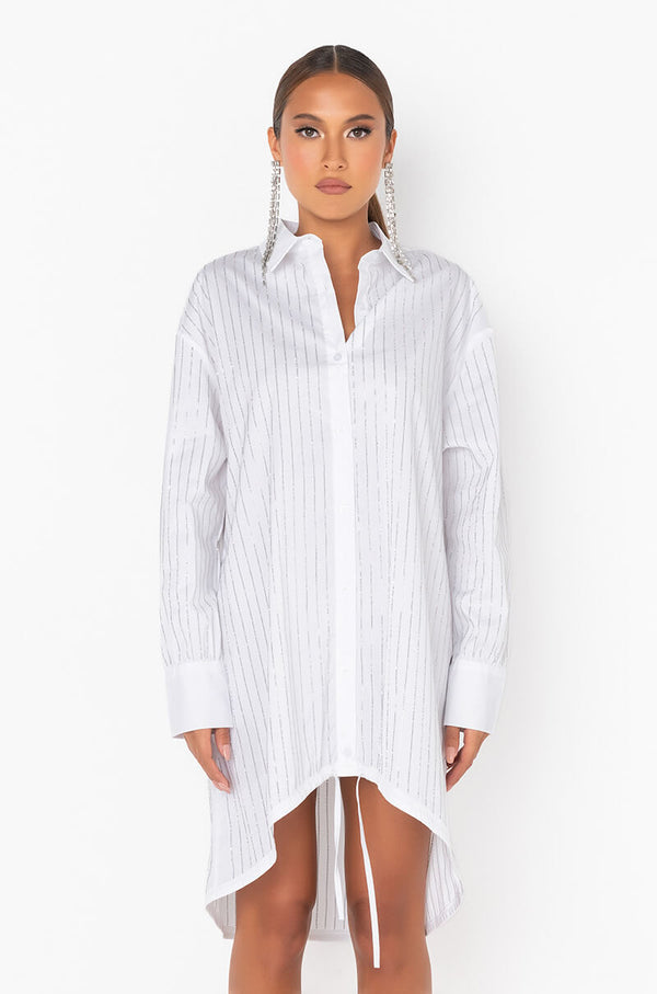 TILL THE SONG ENDS STONE PRINT SHIRT DRESS