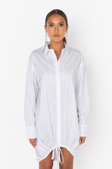 TILL THE SONG ENDS STONE PRINT SHIRT DRESS
