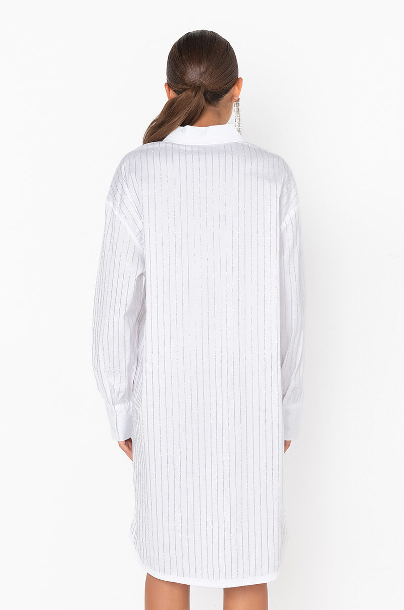 TILL THE SONG ENDS STONE PRINT SHIRT DRESS
