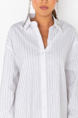 TILL THE SONG ENDS STONE PRINT SHIRT DRESS