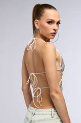 TIME TO FLY BUTTERFLY RHINESTONE TOP