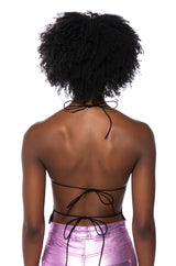 TIME TO FLY SEQUIN BUTTERFLY TOP IN BLACK