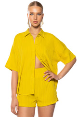 TIME TO RELAX SHORT SLEEVE BUTTON DOWN SHIRT