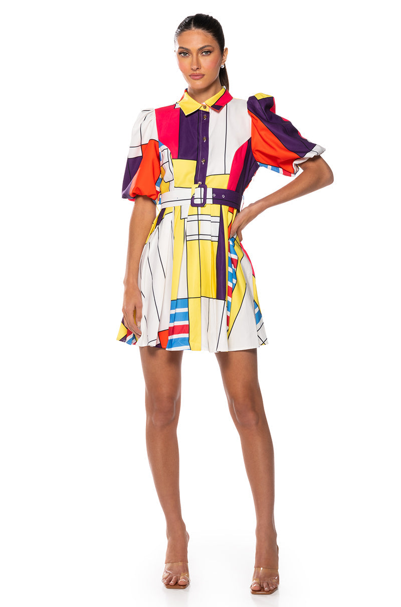 TIME WITH YOU BELTED MINI DRESS
