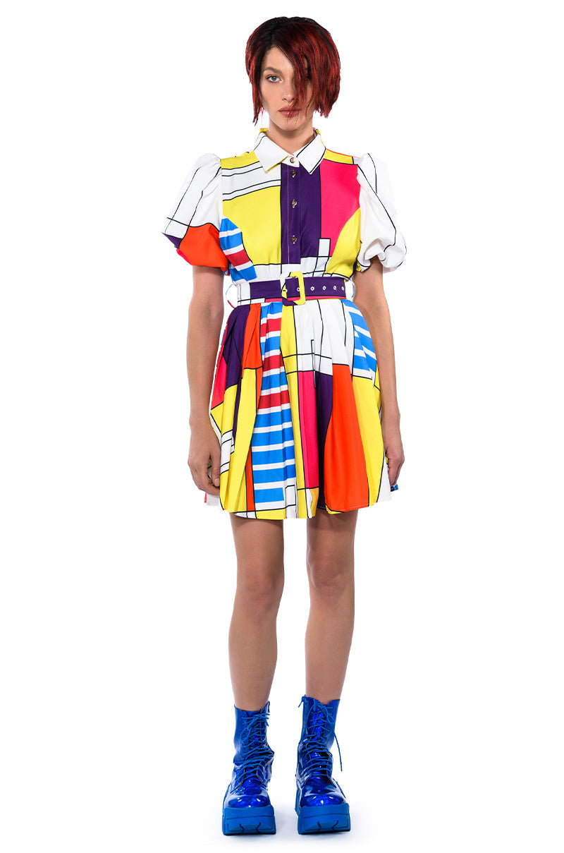 TIME WITH YOU BELTED MINI DRESS