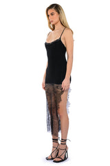 TINA LACE DETAIL MAXI DRESS