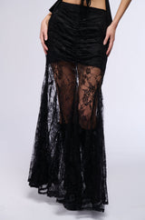 TONIGHT IS THE NIGHT LACE MAXI SKIRT