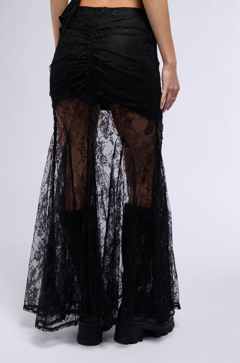 TONIGHT IS THE NIGHT LACE MAXI SKIRT