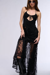 TONIGHT IS THE NIGHT LACE MAXI SKIRT