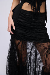TONIGHT IS THE NIGHT LACE MAXI SKIRT