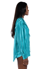 TOO CHIC SATIN BUTTON DOWN