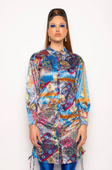 TOO EASY BUTTON UP MINI DRESS