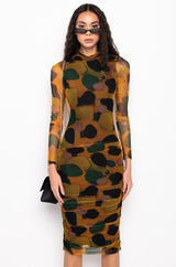 TOP IT OFF MOCK NECK MIDI DRESS WITH OPEN BACK