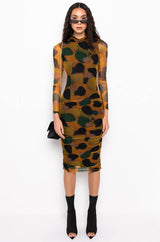 TOP IT OFF MOCK NECK MIDI DRESS WITH OPEN BACK