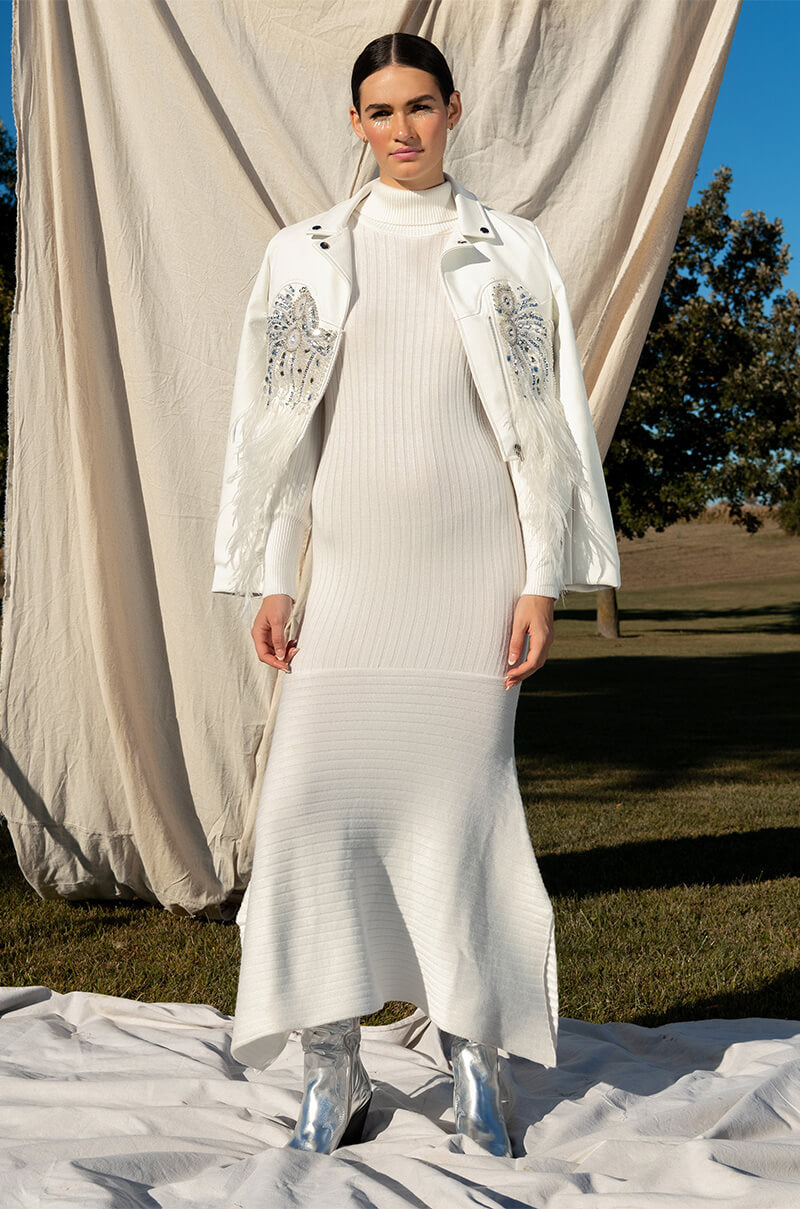 TOPAZ LONG SLEEVE TURTLENECK SWEATER DRESS