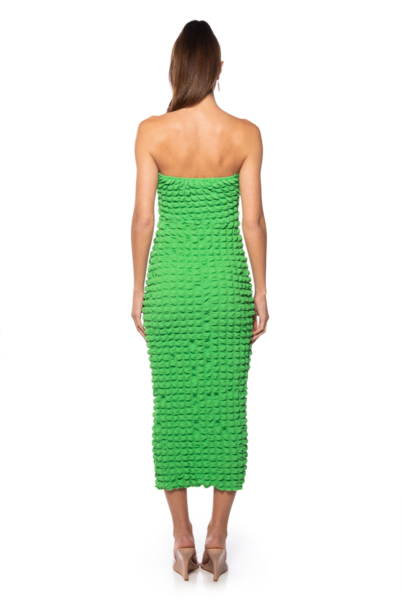 TOTAL ATTITUDE TUBE TOP MIDI DRESS