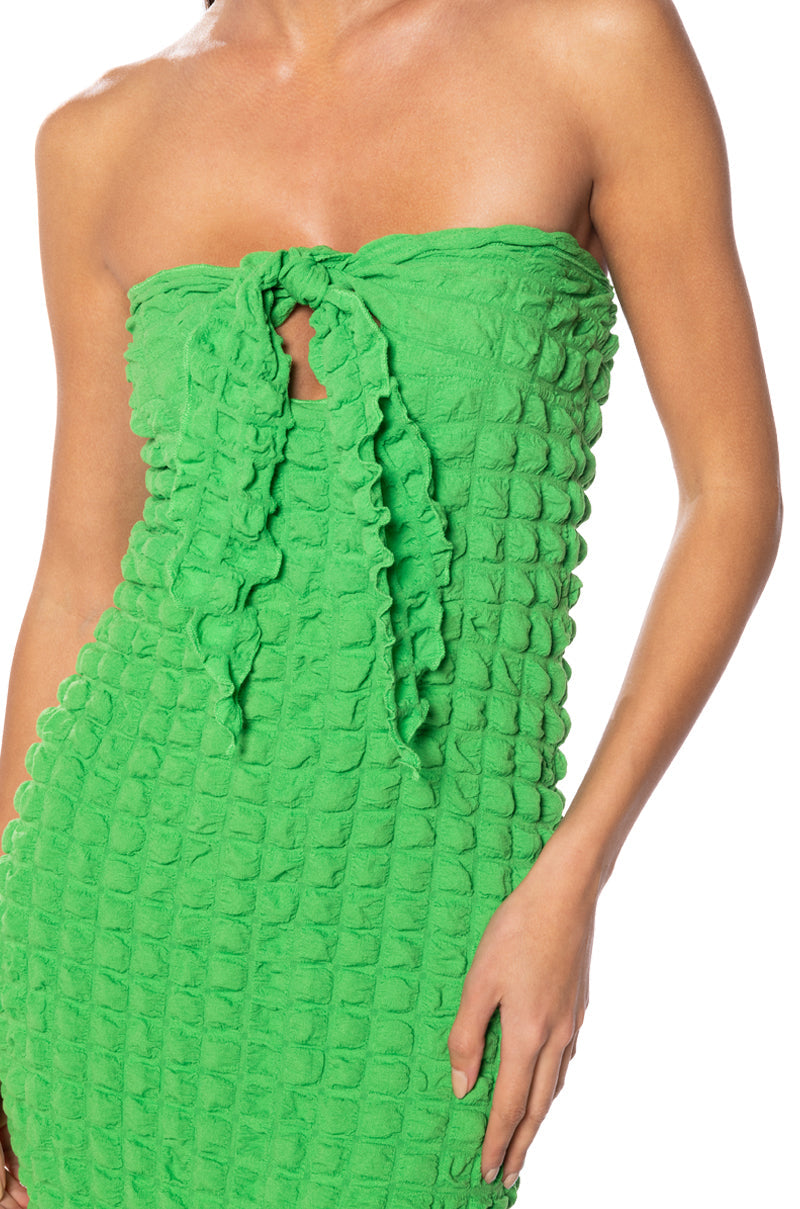 TOTAL ATTITUDE TUBE TOP MIDI DRESS