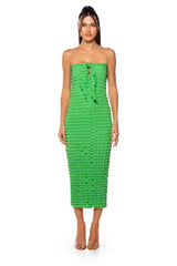 TOTAL ATTITUDE TUBE TOP MIDI DRESS
