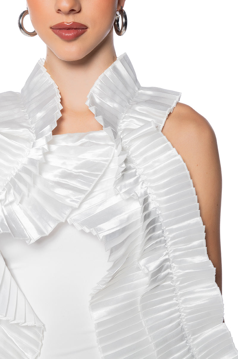 TOTALLY SOPHISTICATED TEXTURED SLEEVELESS BLOUSE