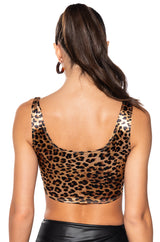 TREAT ME CHEETAH SATIN CORSET TANK TOP