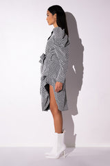 TREAT YOURSELF BELTED MIDI DRESS