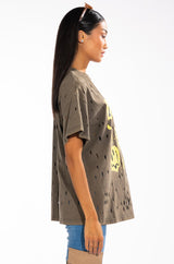 TRIPPY TRIPPY DISTRESSED CREW NECK TSHIRT