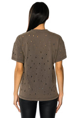 TRIPPY TRIPPY DISTRESSED CREW NECK TSHIRT