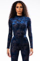 TROPIC LIKE ITS HOT LONG SLEEVE MOCK NECK BODYSUIT