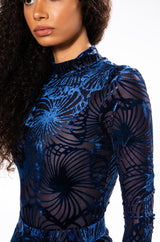TROPIC LIKE ITS HOT LONG SLEEVE MOCK NECK BODYSUIT