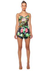 TROPICAL MOOD SLEEVELESS MESH BODYSUIT