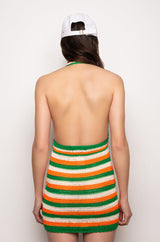 TRUE TO YOU CROCHET HALTER TOP MINI DRESS