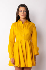TRY AGAIN OPEN BACK FIT AND FLARE MINI DRESS