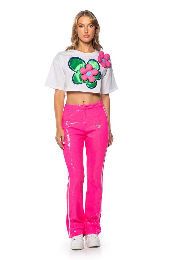 TULIP DREAMS CROPPED TSHIRT