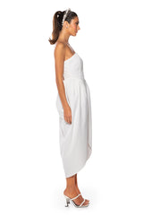 TULIP SKIRT SPAGHETTI STRAP MIDI DRESS