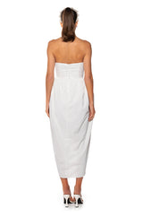 TULIP SKIRT SPAGHETTI STRAP MIDI DRESS