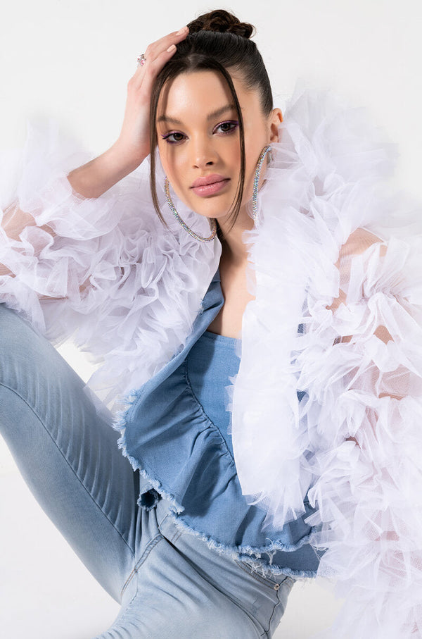 SAMIRA RUFFLE CARDIGAN