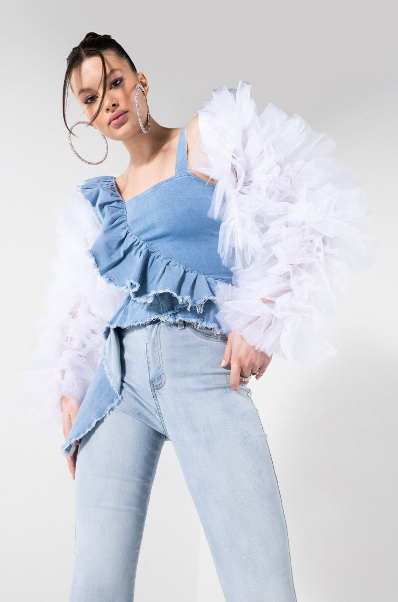 SAMIRA RUFFLE CARDIGAN