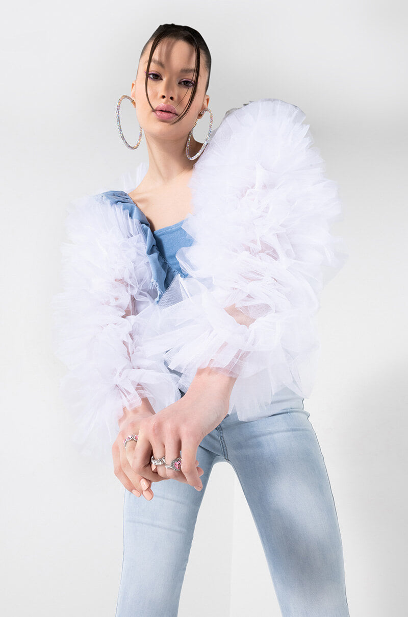 SAMIRA RUFFLE CARDIGAN