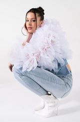 SAMIRA RUFFLE CARDIGAN