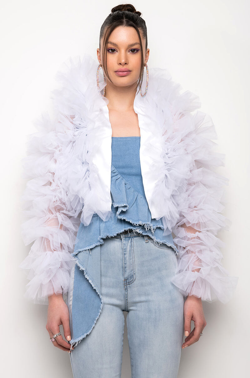 SAMIRA RUFFLE CARDIGAN